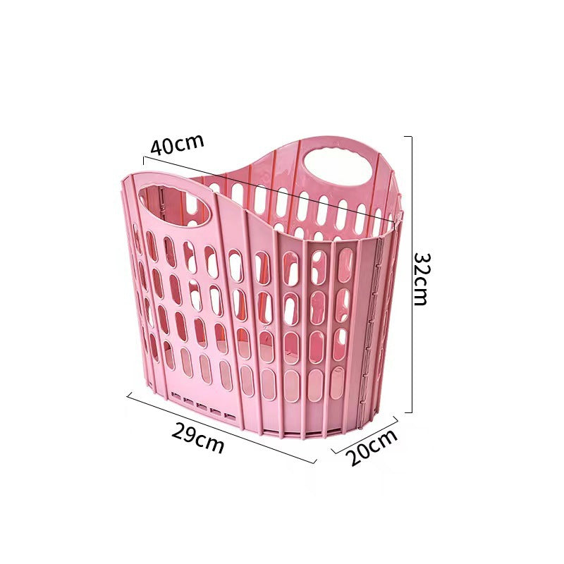 Foldable Hanging Laundry Basket for Bathroom & Bedroom Storage