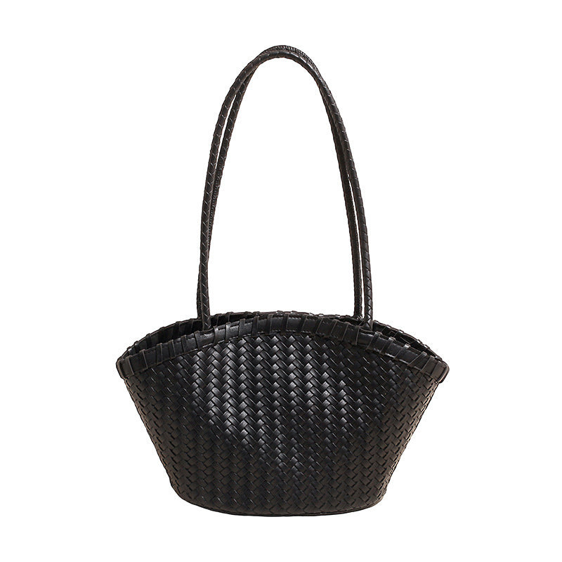 Large Woven Shoulder Tote Bag