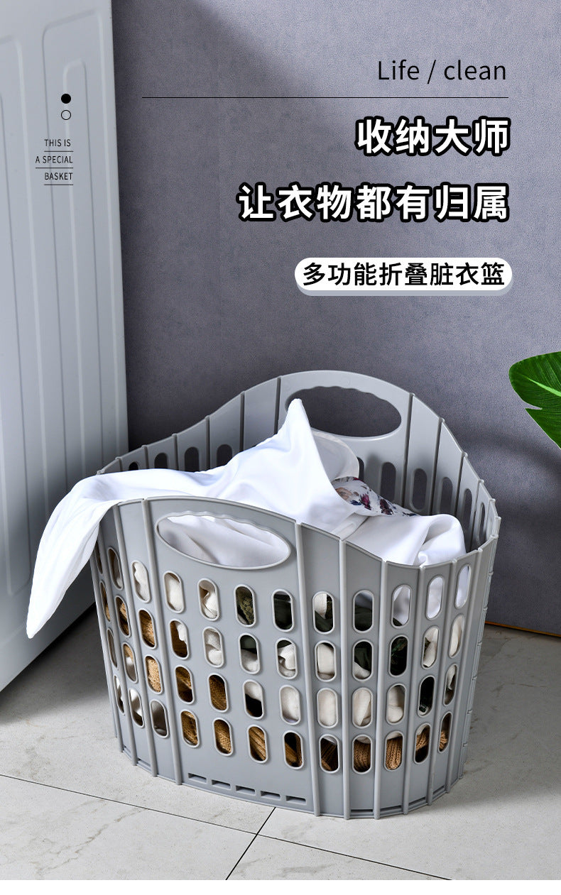 Foldable Hanging Laundry Basket for Bathroom & Bedroom Storage