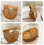 Pearl Woven Bamboo Handbag