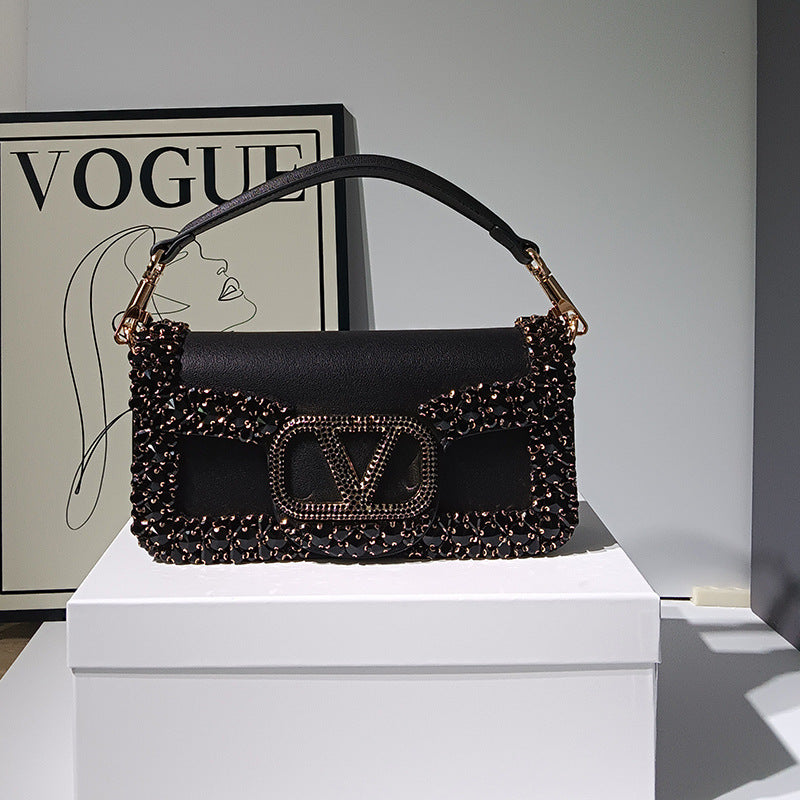 Luxury Rhinestone Evening Bag Crystal Chain Shoulder Clutch Bag