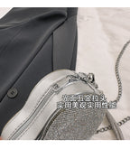 Crystal Heart Evening Crossbody Bag