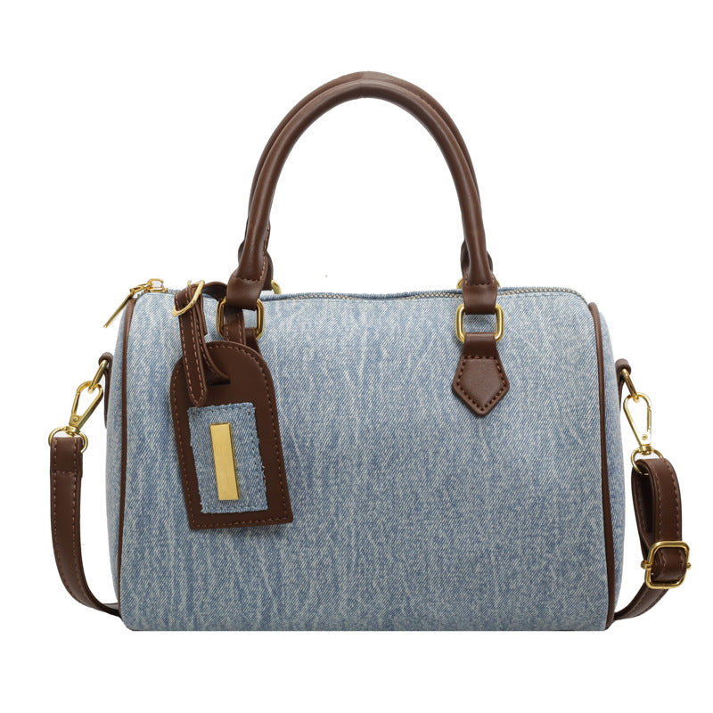 Vintage Denim Pillow Bag Shoulder Crossbody Casual Handbag