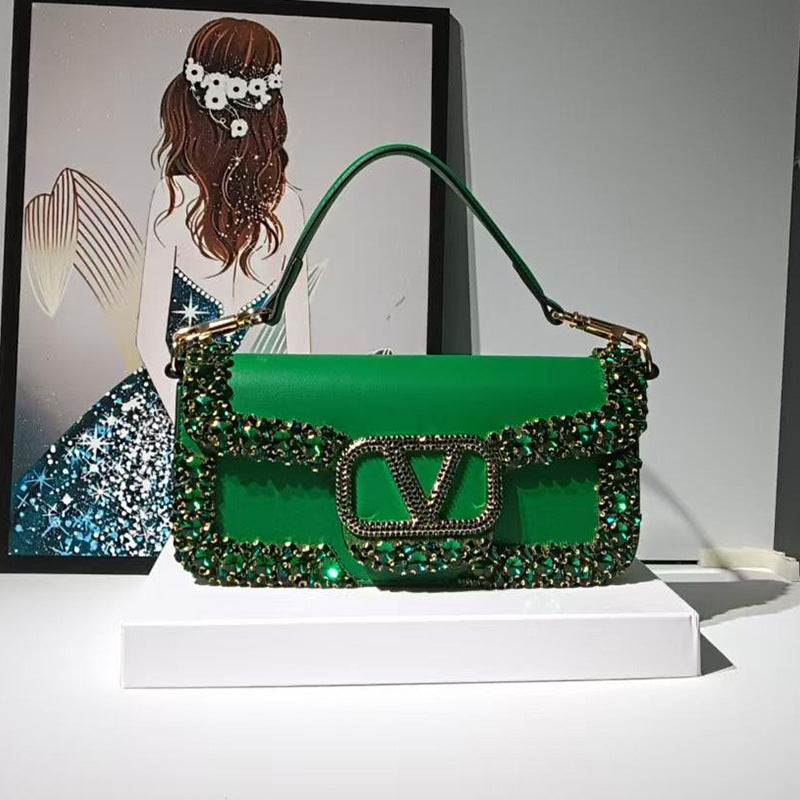 Luxury Rhinestone Evening Bag Crystal Chain Shoulder Clutch Bag