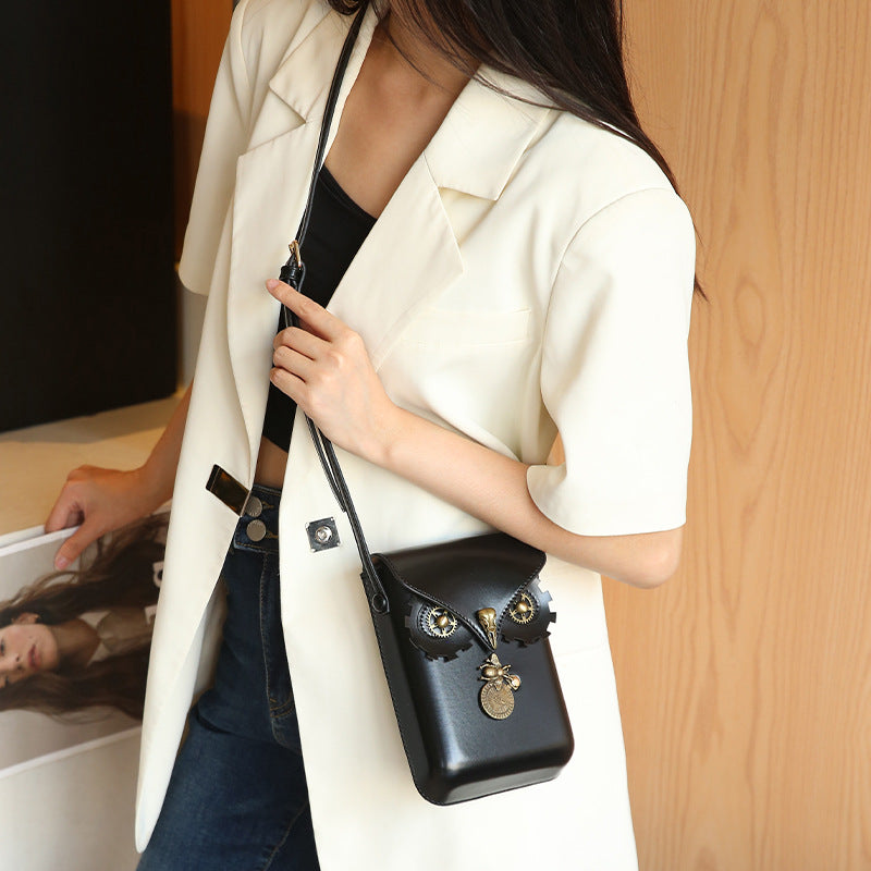 Vintage Owl Crossbody Phone Bag
