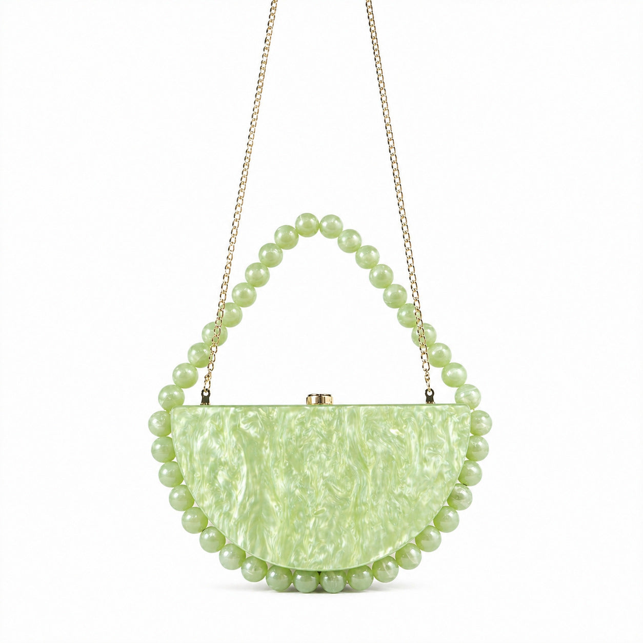 Vintage Pearl Acrylic Evening Clutch Bag