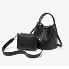 Woven texture shoulder bag