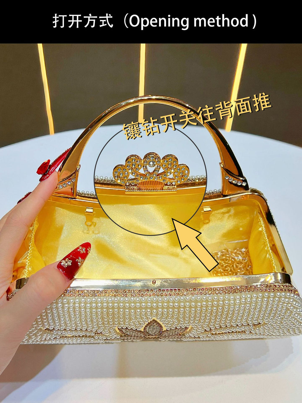 Luxury Evening Clutch Wedding Party Handbag Elegant Formal Bag