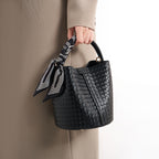 Woven texture shoulder bag