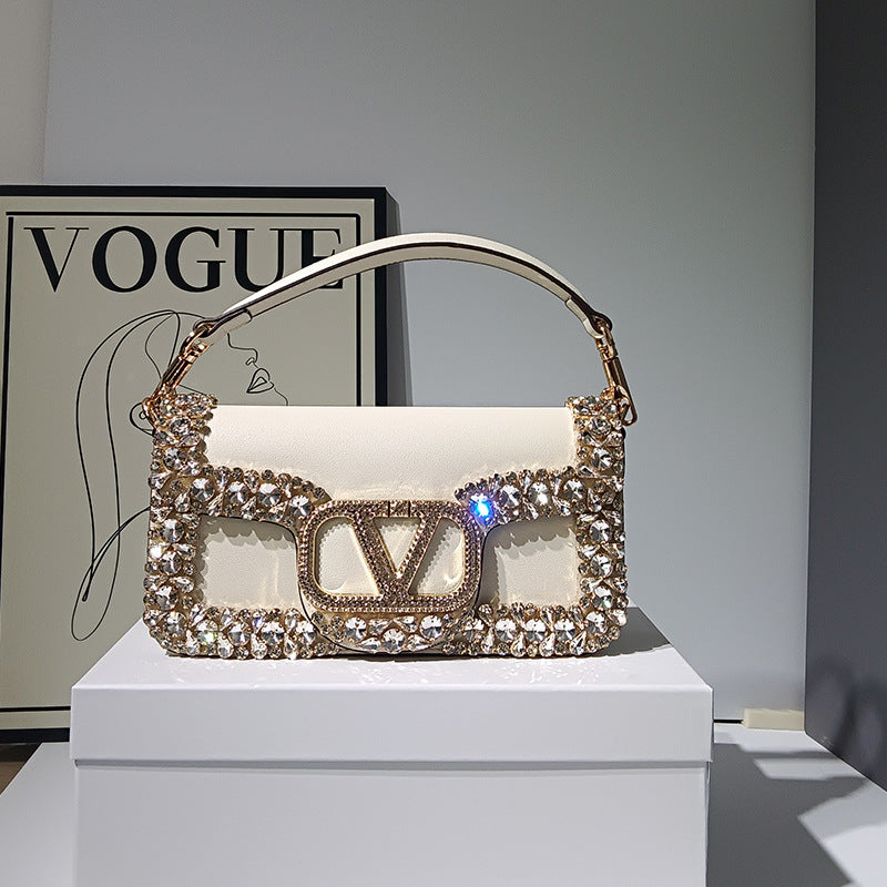 Luxury Rhinestone Evening Bag Crystal Chain Shoulder Clutch Bag