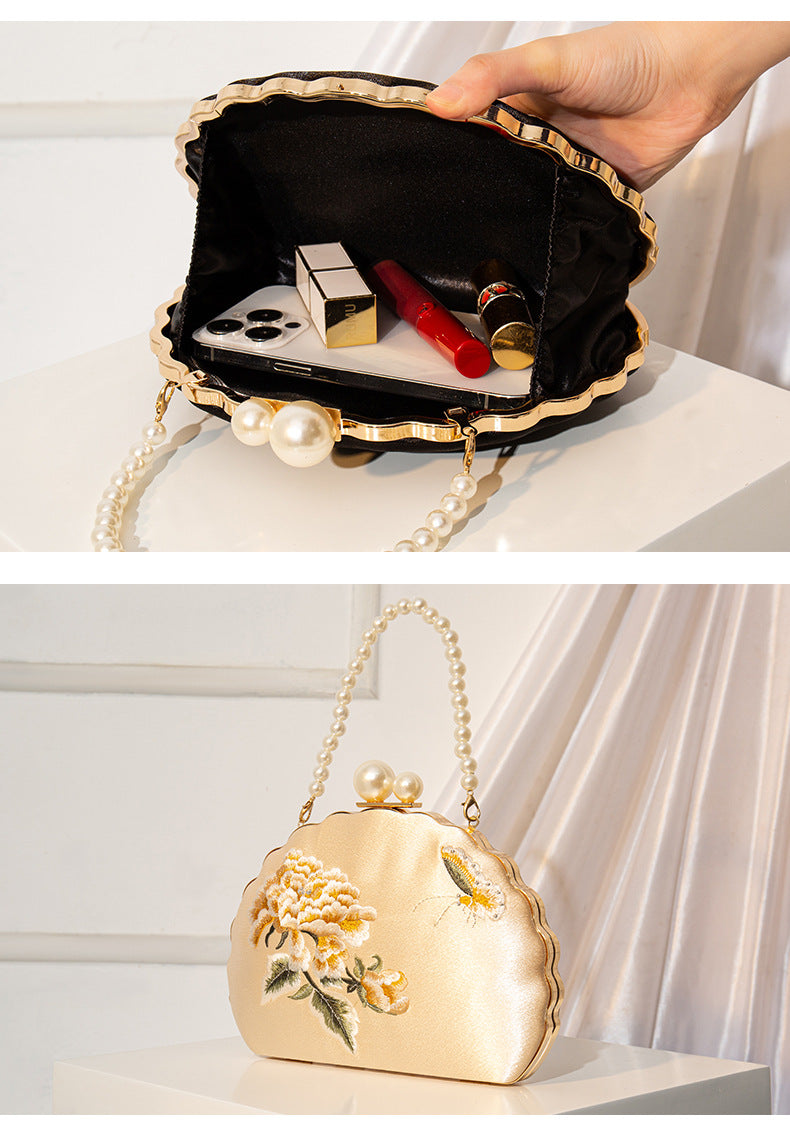 Chinese Embroidered Handbag Vintage Floral Crossbody Elegant Bag