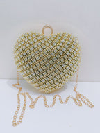 Crystal Heart Evening Clutch Bag