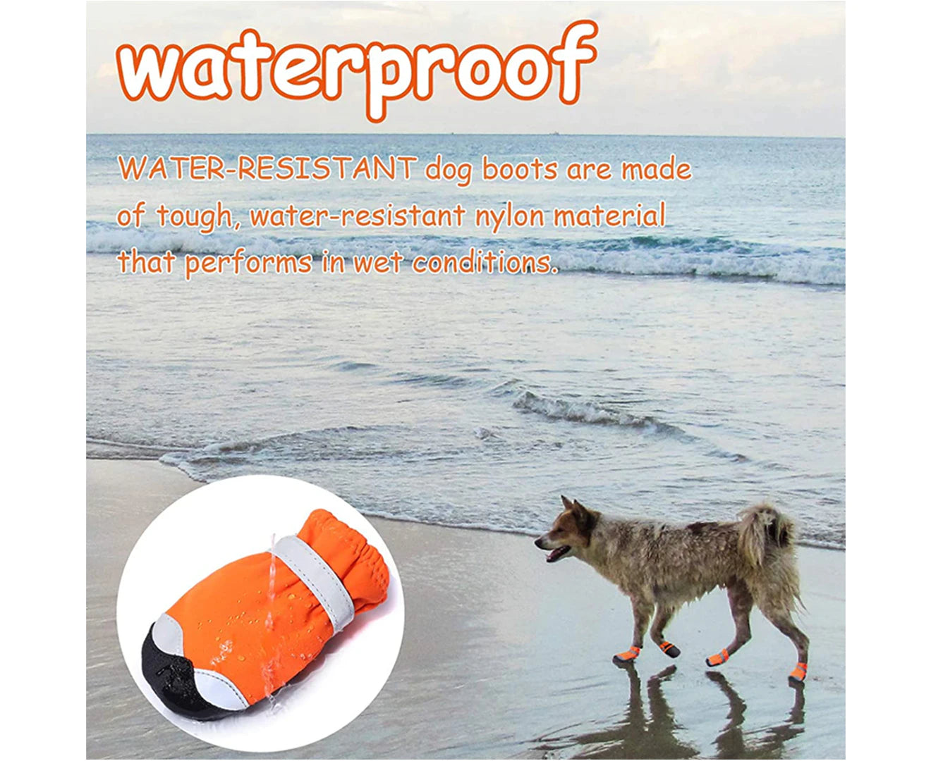 Dog Shoes for Summer Hot Pavement Boots Large Medium Dogs Waterproof Paw Protector