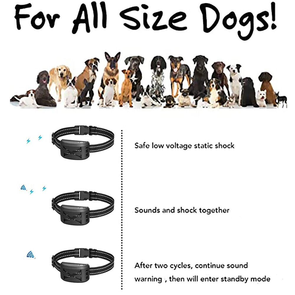 Electric Dog Fence System Wireless Hidden Pet Boundary Containment with 2 Collar